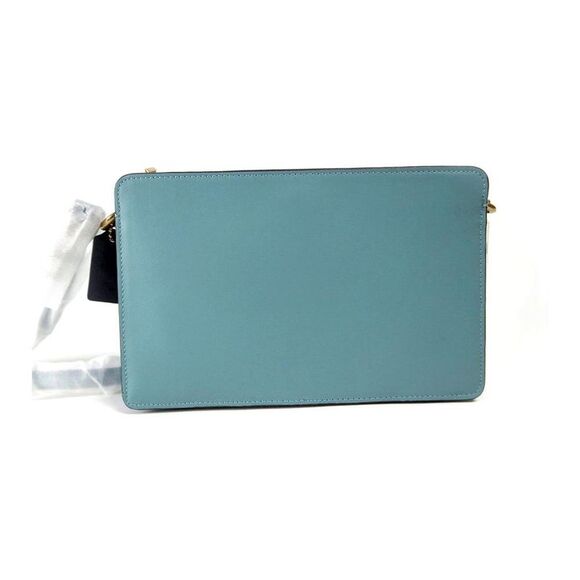 Pre Loved coach Leather Crossbody ZipTop Women blue | blue Crossbody Bags - Picture 2 of 8